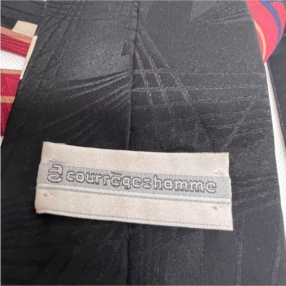 EUC Vintage Courreges Homme Linear Pattern Tie - Picture 7 of 8